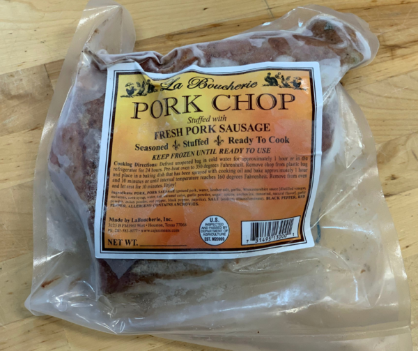 Pork Chop Stuffed with Fresh Pork Sausage